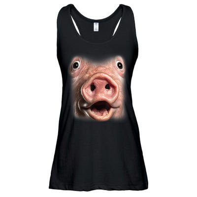 Funny Surprised Pig Face Meme Big Troll Hog Piggy Face Ladies Essential Flowy Tank