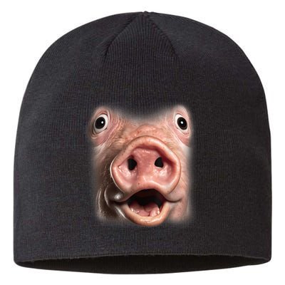 Funny Surprised Pig Face Meme Big Troll Hog Piggy Face Sustainable Beanie