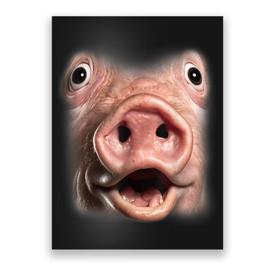 Funny Surprised Pig Face Meme Big Troll Hog Piggy Face Poster