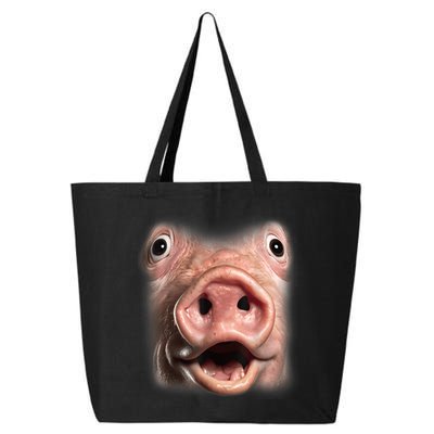 Funny Surprised Pig Face Meme Big Troll Hog Piggy Face 25L Jumbo Tote