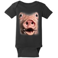 Funny Surprised Pig Face Meme Big Troll Hog Piggy Face Baby Bodysuit