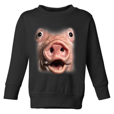 Funny Surprised Pig Face Meme Big Troll Hog Piggy Face Toddler Sweatshirt