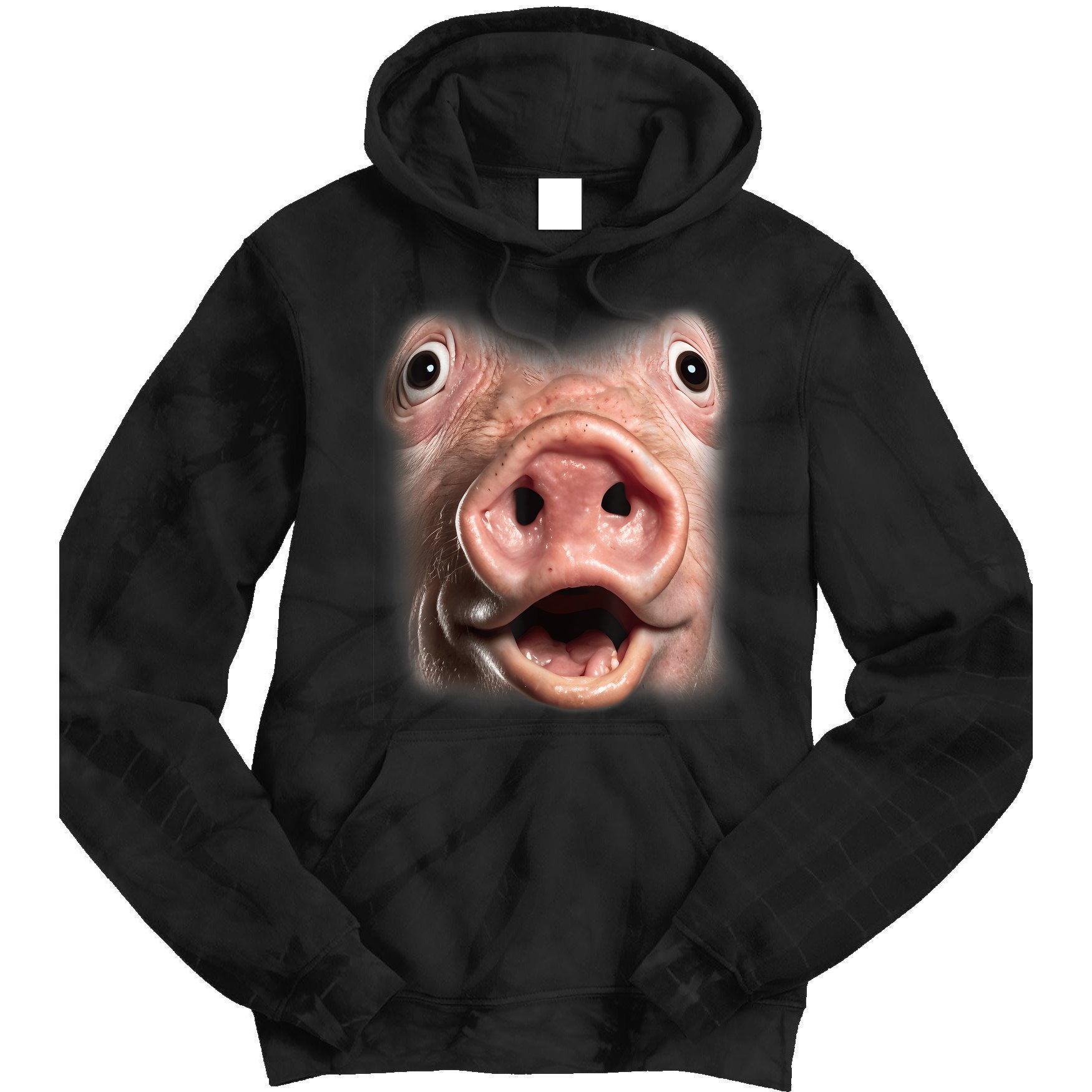 Funny Surprised Pig Face Meme Big Troll Hog Piggy Face Tie Dye Hoodie
