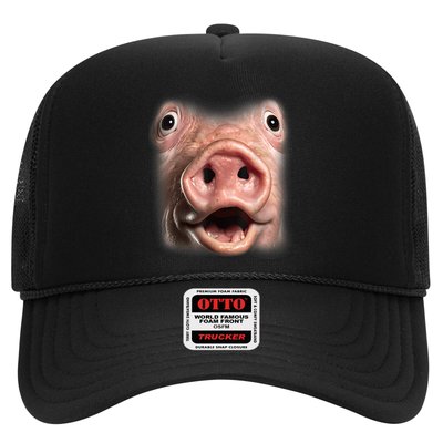 Funny Surprised Pig Face Meme Big Troll Hog Piggy Face Trucker Hat