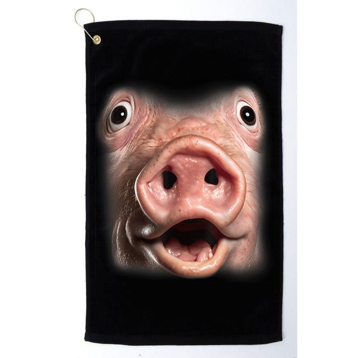 Funny Surprised Pig Face Meme Big Troll Hog Piggy Face Golf Towel