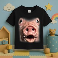Funny Surprised Pig Face Meme Big Troll Hog Piggy Face Toddler T-Shirt