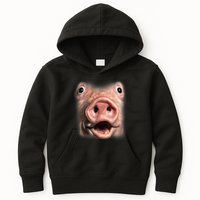Funny Surprised Pig Face Meme Big Troll Hog Piggy Face Kids Hoodie