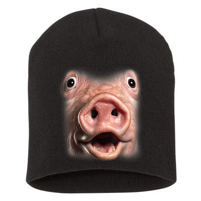 Funny Surprised Pig Face Meme Big Troll Hog Piggy Face Short Acrylic Beanie