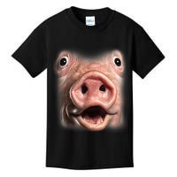 Funny Surprised Pig Face Meme Big Troll Hog Piggy Face Kids T-Shirt