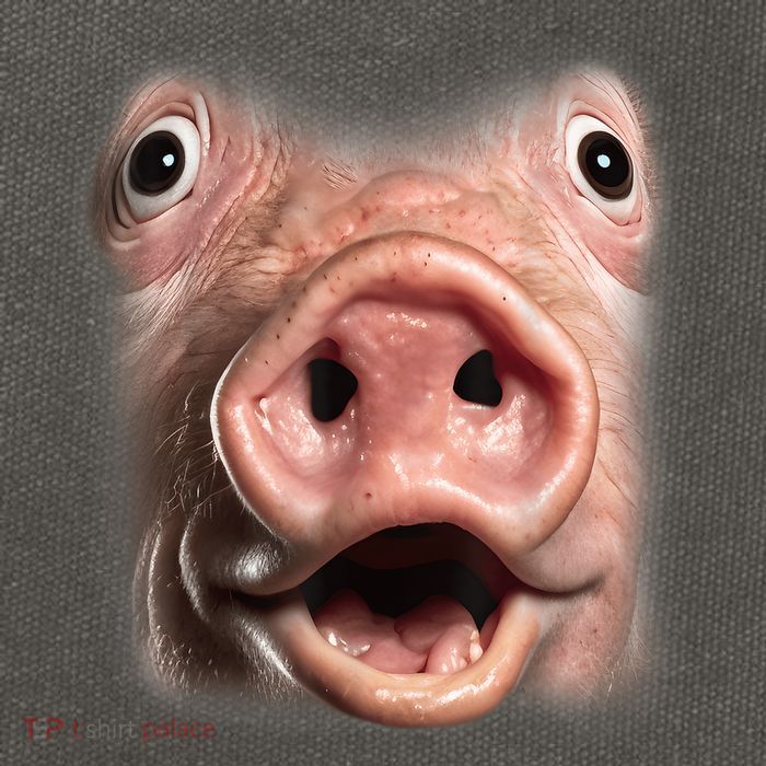 Funny Surprised Pig Face Meme Big Troll Hog Piggy Face Cotton Canvas Backpack