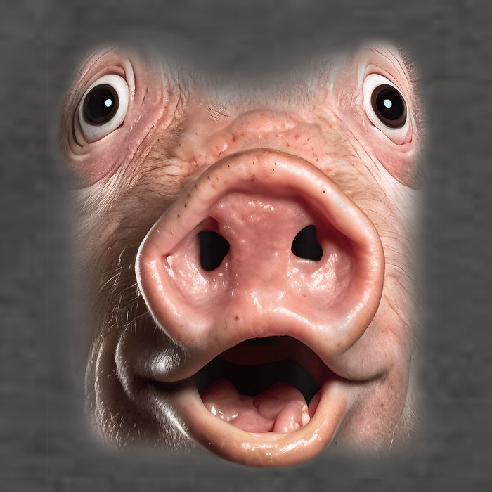 Funny Surprised Pig Face Meme Big Troll Hog Piggy Face Vector Backpack