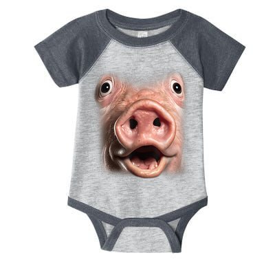 Funny Surprised Pig Face Meme Big Troll Hog Piggy Face Infant Baby Jersey Bodysuit