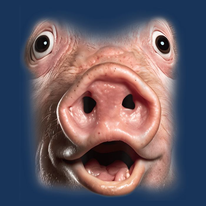Funny Surprised Pig Face Meme Big Troll Hog Piggy Face Infant Baby Jersey Bodysuit