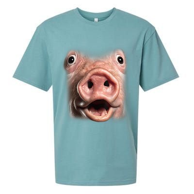 Funny Surprised Pig Face Meme Big Troll Hog Piggy Face Sueded Cloud Jersey T-Shirt