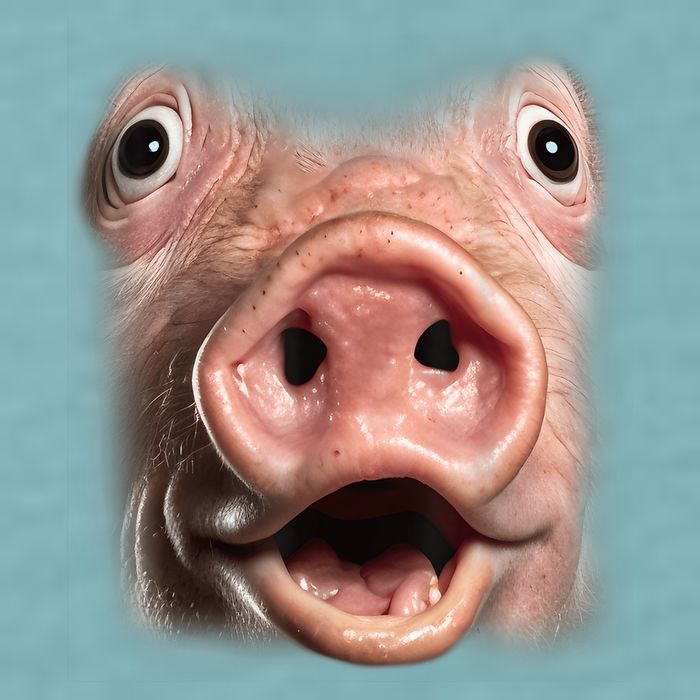 Funny Surprised Pig Face Meme Big Troll Hog Piggy Face Sueded Cloud Jersey T-Shirt