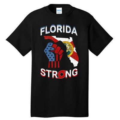 Florida Strong Pride Support Floridians Florida Flag Gift Tall T-Shirt