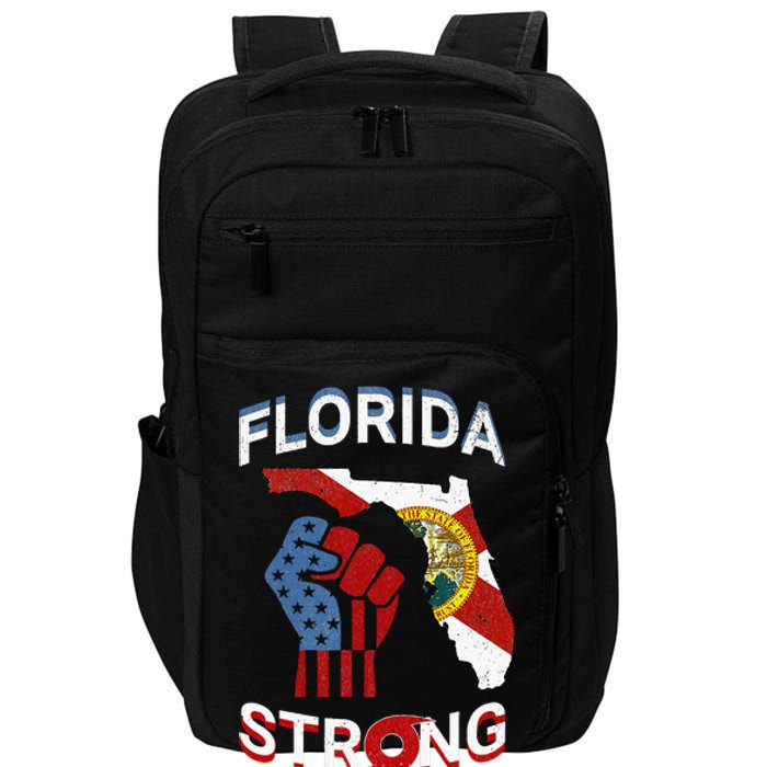 Florida Strong Pride Support Floridians Florida Flag Gift Impact Tech Backpack