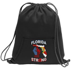 Florida Strong Pride Support Floridians Florida Flag Gift Sweatshirt Cinch Pack Bag