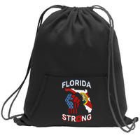 Florida Strong Pride Support Floridians Florida Flag Gift Sweatshirt Cinch Pack Bag