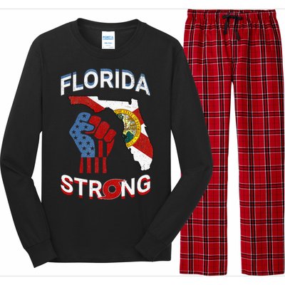 Florida Strong Pride Support Floridians Florida Flag Gift Long Sleeve Pajama Set