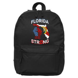 Florida Strong Pride Support Floridians Florida Flag Gift 16 in Basic Backpack