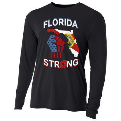 Florida Strong Pride Support Floridians Florida Flag Gift Cooling Performance Long Sleeve Crew