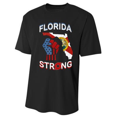 Florida Strong Pride Support Floridians Florida Flag Gift Performance Sprint T-Shirt