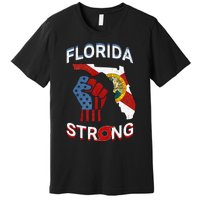 Florida Strong Pride Support Floridians Florida Flag Gift Premium T-Shirt