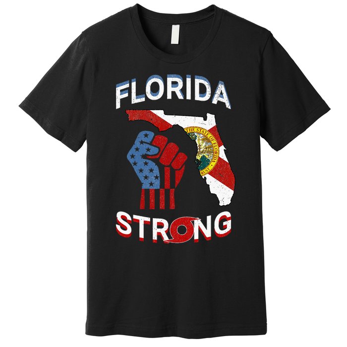 Florida Strong Pride Support Floridians Florida Flag Gift Premium T-Shirt