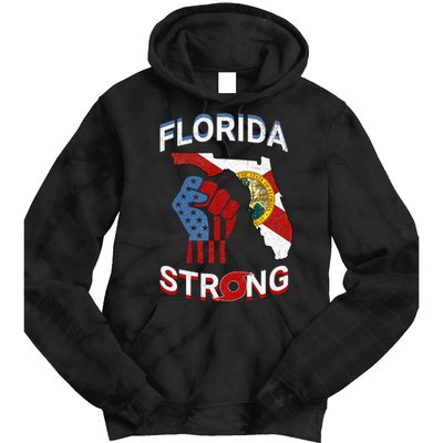 Florida Strong Pride Support Floridians Florida Flag Gift Tie Dye Hoodie