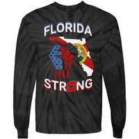 Florida Strong Pride Support Floridians Florida Flag Gift Tie-Dye Long Sleeve Shirt