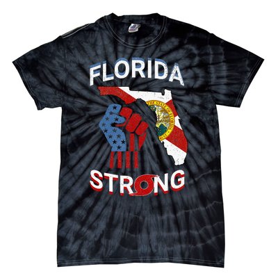 Florida Strong Pride Support Floridians Florida Flag Gift Tie-Dye T-Shirt