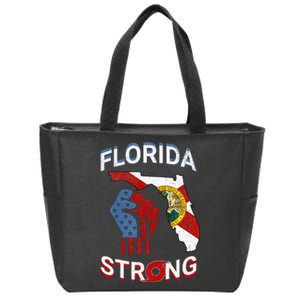 Florida Strong Pride Support Floridians Florida Flag Gift Zip Tote Bag