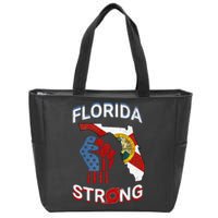 Florida Strong Pride Support Floridians Florida Flag Gift Zip Tote Bag