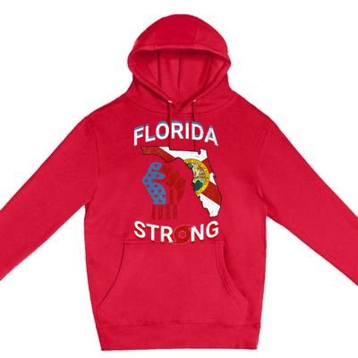 Florida Strong Pride Support Floridians Florida Flag Gift Premium Pullover Hoodie