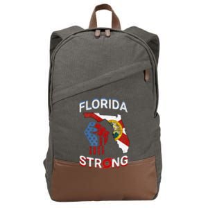 Florida Strong Pride Support Floridians Florida Flag Gift Cotton Canvas Backpack