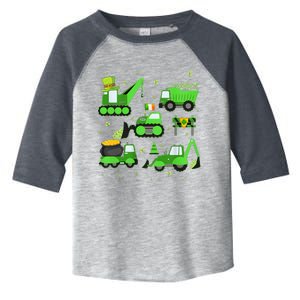 Funny St Patricks Day Crane Truck Construction Toddler Fine Jersey T-Shirt