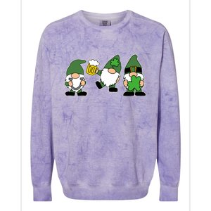 Funny St Patricks Day Drunk Gnomes Colorblast Crewneck Sweatshirt