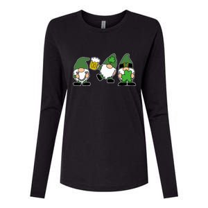 Funny St Patricks Day Drunk Gnomes Womens Cotton Relaxed Long Sleeve T-Shirt