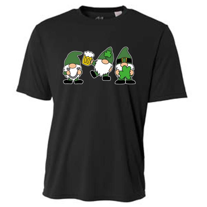 Funny St Patricks Day Drunk Gnomes Cooling Performance Crew T-Shirt