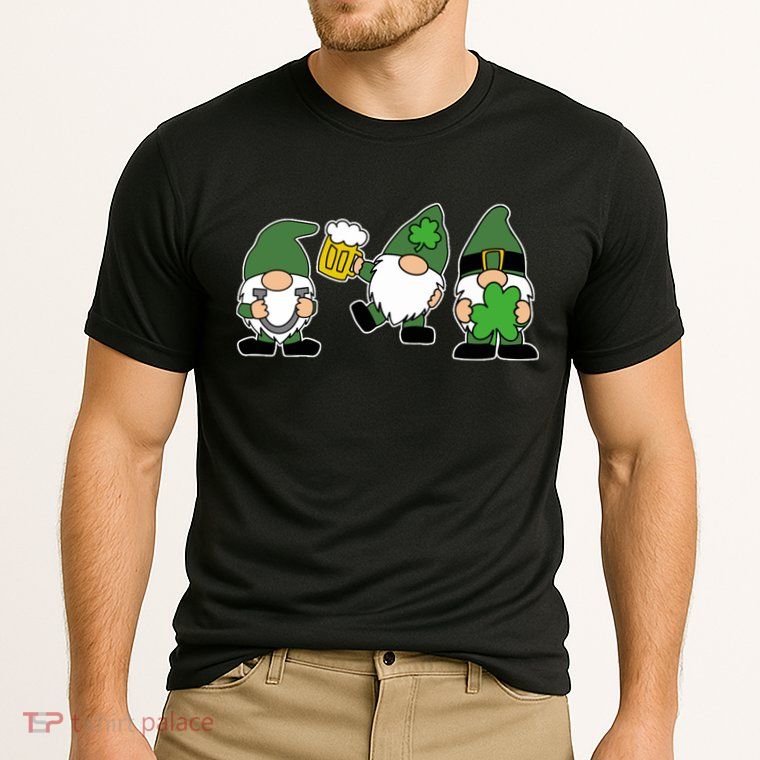 Funny St Patricks Day Drunk Gnomes Performance Shirt