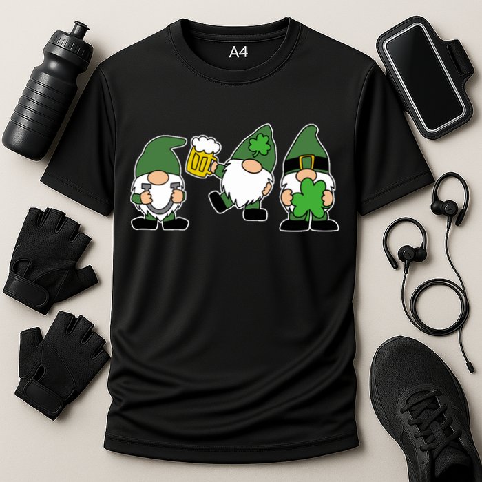 Funny St Patricks Day Drunk Gnomes Performance Shirt