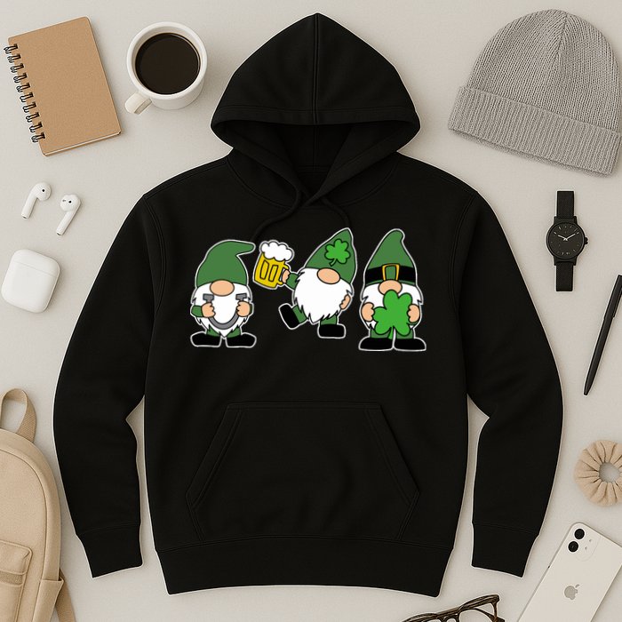 Funny St Patricks Day Drunk Gnomes Hoodie
