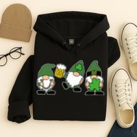 Funny St Patricks Day Drunk Gnomes Hoodie