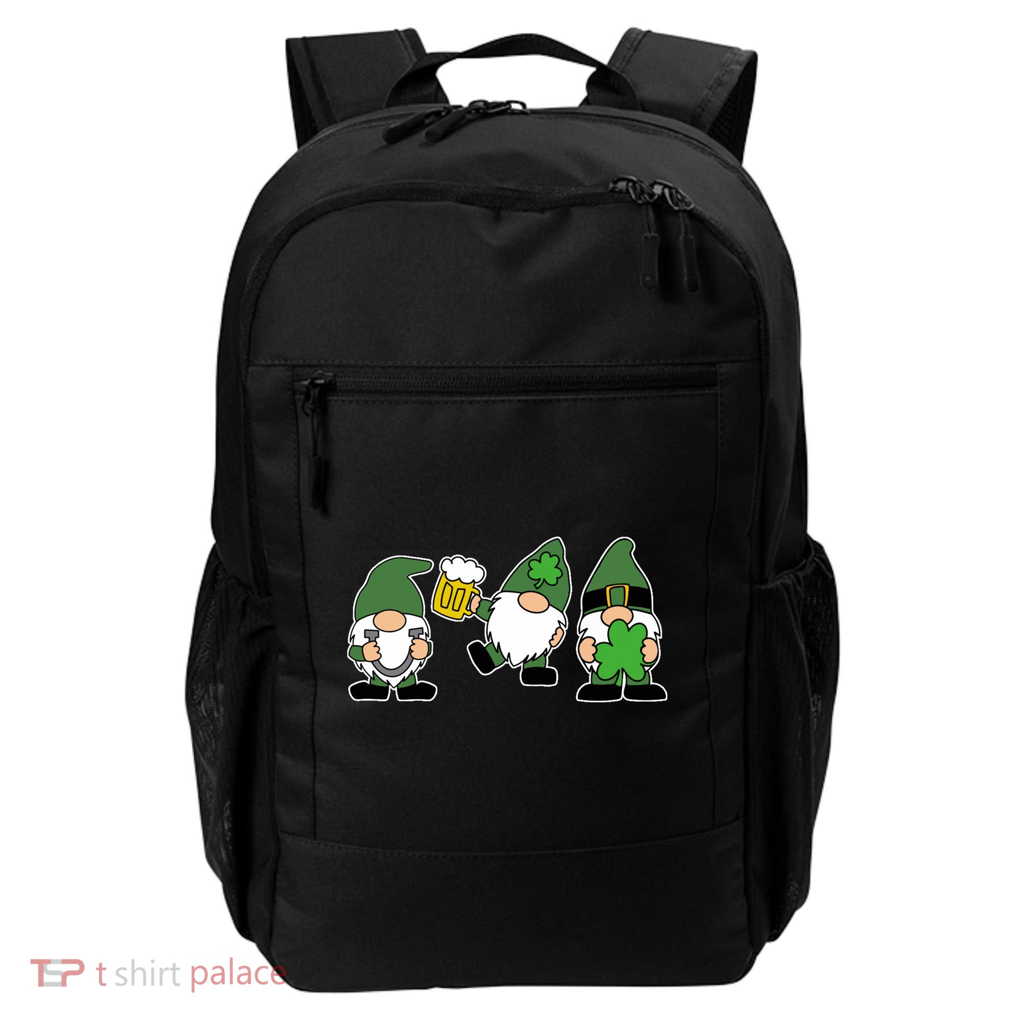 Funny St Patricks Day Drunk Gnomes Daily Commute Backpack