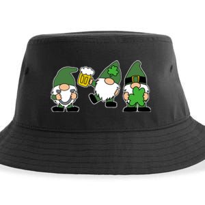 Funny St Patricks Day Drunk Gnomes Sustainable Bucket Hat