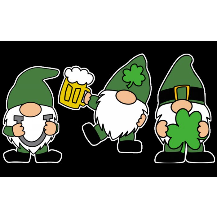 Funny St Patricks Day Drunk Gnomes Bumper Sticker