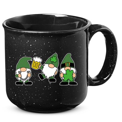 Funny St Patricks Day Drunk Gnomes 15oz Campfire Ceramic Mug