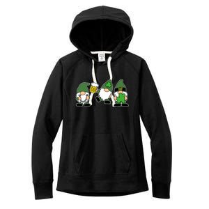 Funny St Patricks Day Drunk Gnomes Women's Fleece Hoodie