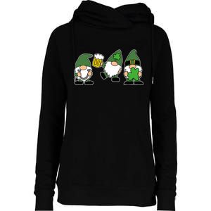 Funny St Patricks Day Drunk Gnomes Womens Funnel Neck Pullover Hood